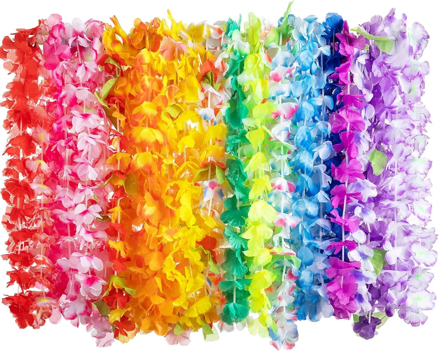 Hawaiian Luau Party Decorations Set – Tropical Beach-Themed Party Supplies with Grass Table Skirt & Hibiscus Flowers for Celebrations