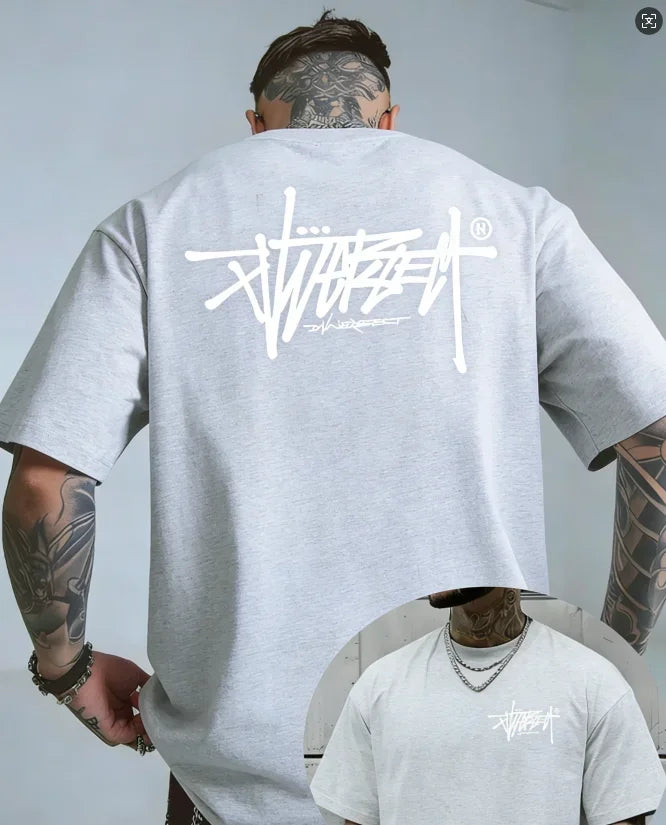 Men's 100% Cotton T-Shirt – Premium Short Sleeve Casual Tee for Outdoor, Sports & Summer Streetwear