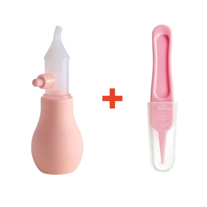 Aspirador Nasal de Silicona para Bebés – Limpiador Manual de Nariz para Lactantes y Niños Pequeños