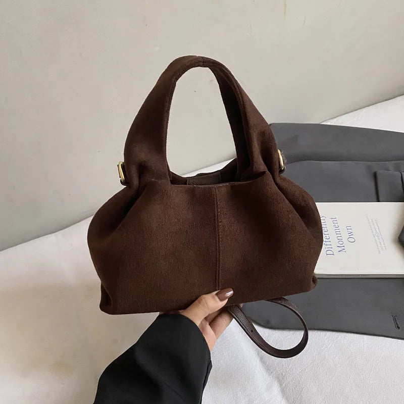 Sac à main bouffant français – Sac à bandoulière givré tendance avec fermoir magnétique, sac à main rétro en forme de nuage, sac à main tendance de style boîte à déjeuner pour femmes pour une utilisation décontractée et quotidienne