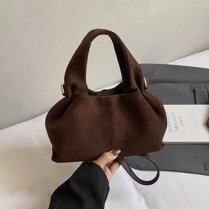 Sac à main bouffant français – Sac à bandoulière givré tendance avec fermoir magnétique, sac à main rétro en forme de nuage, sac à main tendance de style boîte à déjeuner pour femmes pour une utilisation décontractée et quotidienne
