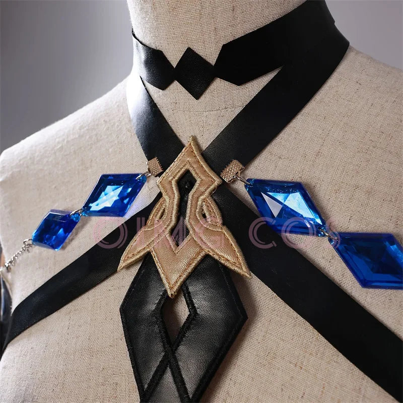 Genshin Impact Skirk Cosplay Costume & Wig – Adult Halloween Party Outfit