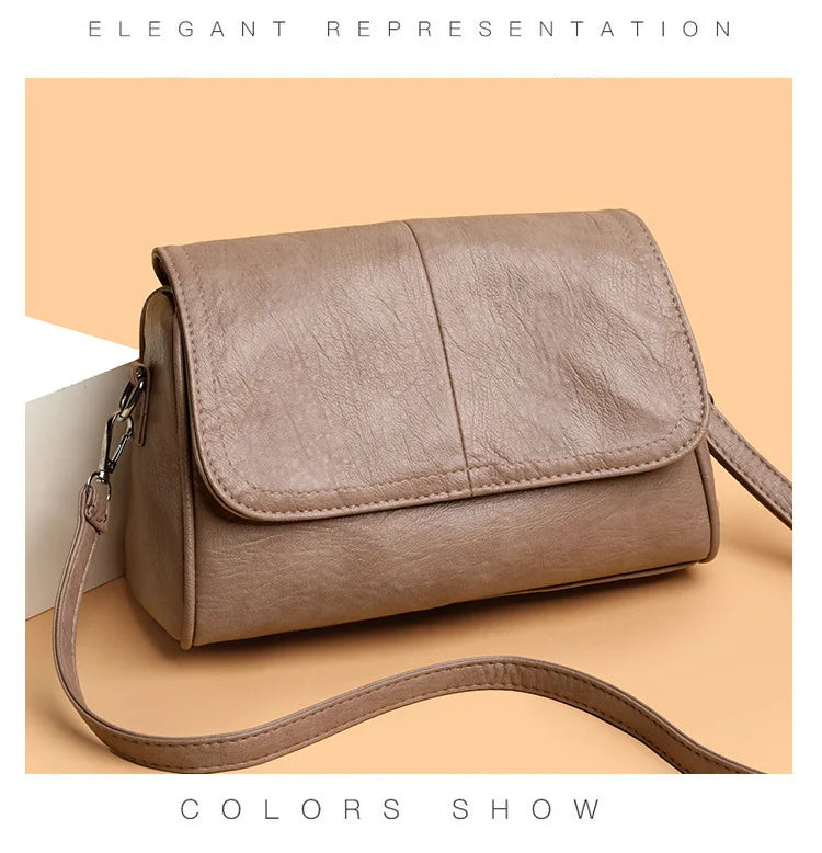 Sac bandoulière en cuir ciré huilé rétro – Sac à main texturé vintage avec rabat élégant, bandoulière réglable, sac à main décontracté classique pour femmes et usage quotidien