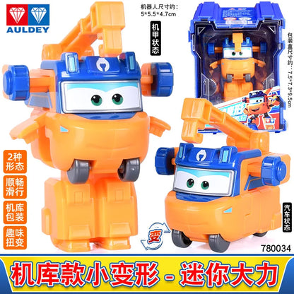 Super Wings Mini Transforming Plane Robot Toy – Anime-Style Deformation Action Figure, Transformable Aircraft Toy for Kids & Christmas Gifts