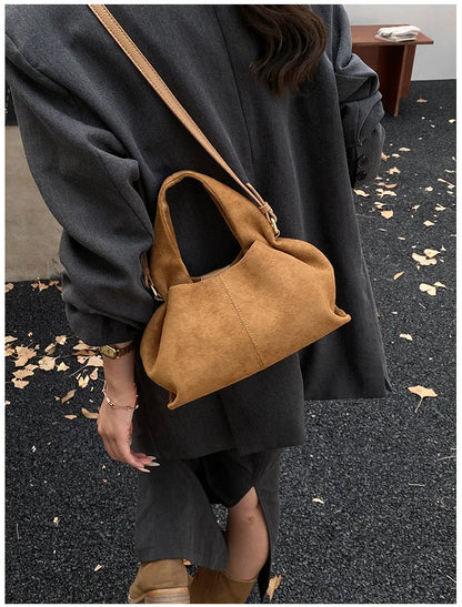 Sac à main bouffant français – Sac à bandoulière givré tendance avec fermoir magnétique, sac à main rétro en forme de nuage, sac à main tendance de style boîte à déjeuner pour femmes pour une utilisation décontractée et quotidienne