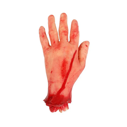 Halloween Fake Body Parts Props – Scary Bloody Human Brain, Heart, Hand, Finger, Leg & Foot Decorations for Halloween Parties, Haunted Houses & Horror Decor