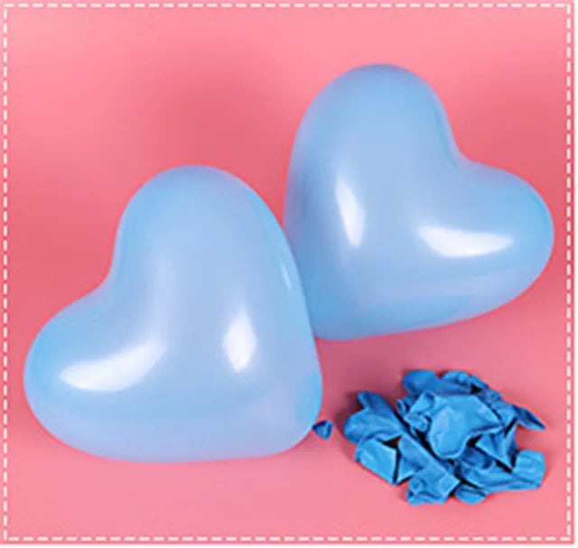 12-Inch Heart Balloons – Love Helium Balloons for Weddings, Birthdays, Valentine's & Party Decor
