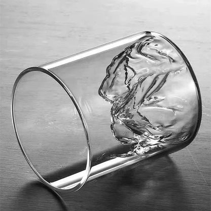 200/300ML Creative Mountain Glass Cup, Japanese Style Tea Cup, Aesthetic Glass Water Mug, Household Drinking Cup, Unique Gift
