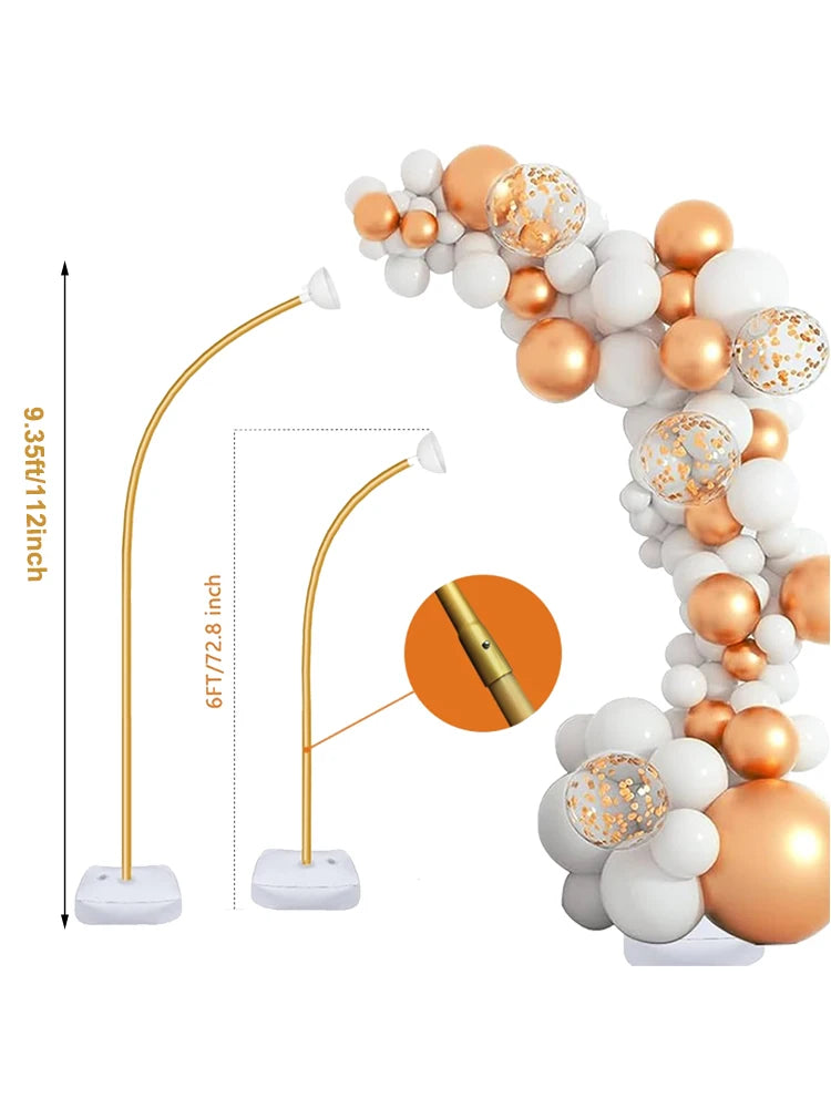 Balloon Arch Kit with Stand – Adjustable Half Arch Balloon Column Frame for Wedding, Birthday & Party Decorations | DIY Balloon Display Set
