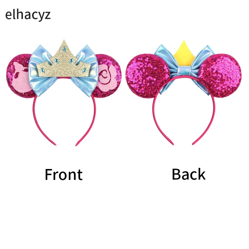 Diadema con Orejas de Rana de la Princesa Tiana – Diadema con Lazo y Corona Inspirada en Disney para Mujeres y Niñas | Accesorios para el Pelo de Festival y Niños