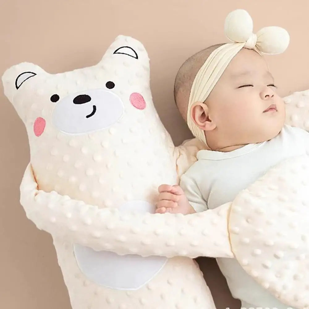 Ours en peluche apaisant pour bébé, avec télécommande – Jouet de confort électrique en forme de dessin animé avec musique, bruit blanc et oreiller doux pour nouveau-nés