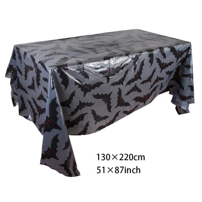 Halloween Tablecloth, Haunted House Pumpkin and Spider Web Table Cover, Spooky Dining Table Decor, Halloween Party Supplies, Indoor Home Kitchen Decoration