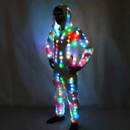 LED Light-Up Rave Jacket – Waterproof Glowing Costume for Dance, Festivals & Night Events