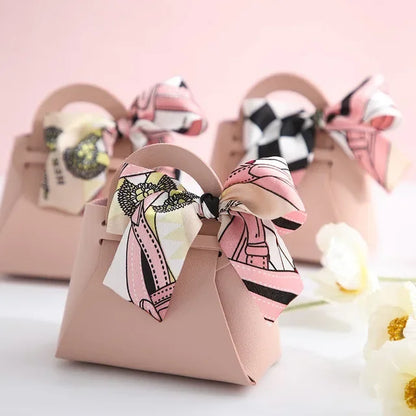 20PCS Bolsas de Regalo de Cuero con Cinta de Lazo – Mini Bolsos para Recuerdos de Bodas, Navidad, Dulces, Regalos y Empaque de Lujo para Fiestas