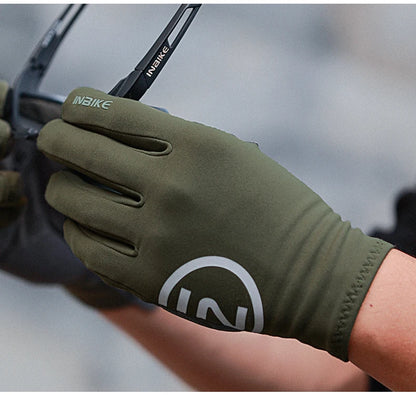 Guantes de ciclismo INBIKE 2024 – Guantes de bici de forro polar con dedos completos y acolchado de gel para hombre, accesorios de invierno con pantalla táctil para ciclismo de carretera y MTB