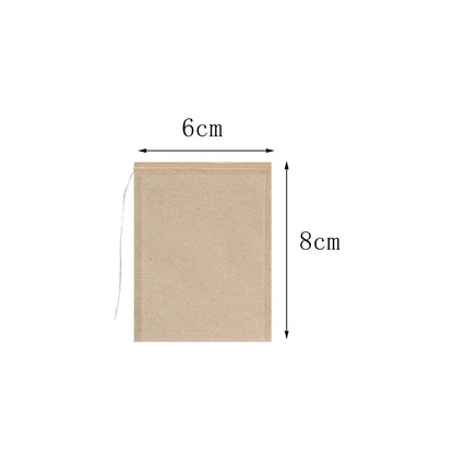 100pcs Empty Tea Bags with Drawstring – Disposable Filter Bags for Loose Leaf Tea, Coffee Beans, Herbal Powder & Spices, Biodegradable Paper Tea Strainer Bags for Home Brewing