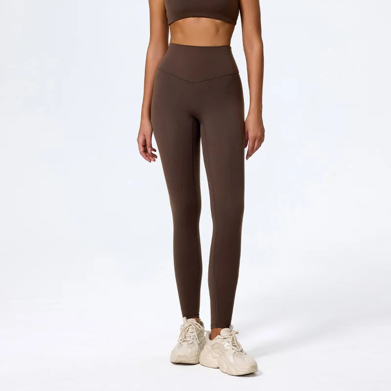 Women’s High Waist Yoga Leggings – Super Soft Gym Running Workout Tights with Push-Up Fit