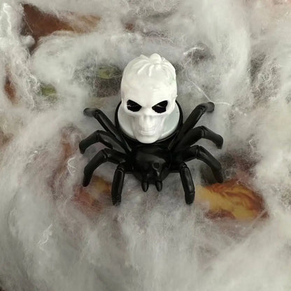 Halloween LED Pumpkin Candle Lamp – Button-Operated Plastic Pumpkin, Spider & Skull Horror Prop Decoration for Bar & Haunted House