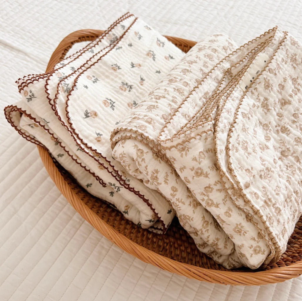 Summer Baby Muslin Blanket – Soft Newborn Swaddle Wrap Receiving Blanket for Infant Crib & Sleeping