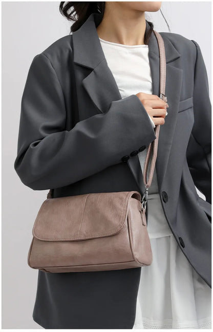 Sac bandoulière en cuir ciré huilé rétro – Sac à main texturé vintage avec rabat élégant, bandoulière réglable, sac à main décontracté classique pour femmes et usage quotidien