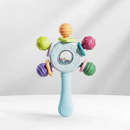 Hochet Girafe – Hochet Musical Sensoriel pour Nouveau-Né (0-12 Mois), Jouet de Dentition pour Bébé, Hochet Musical en Forme de Marteau de Sable pour le Développement et l'Éveil de Bébé