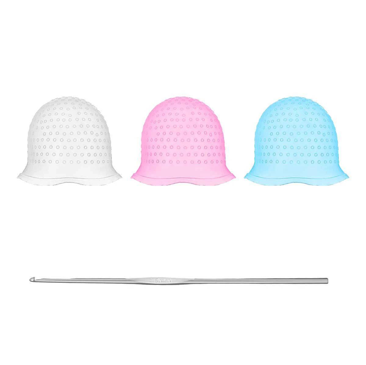 Silicone Hair Coloring Cap with Needle – Professional Highlighting & Hair Dyeing Cap for Salon Hairdressing, Reusable Hair Coloring Tool