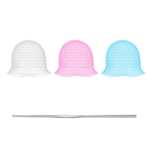 Silicone Hair Coloring Cap with Needle – Professional Highlighting & Hair Dyeing Cap for Salon Hairdressing, Reusable Hair Coloring Tool