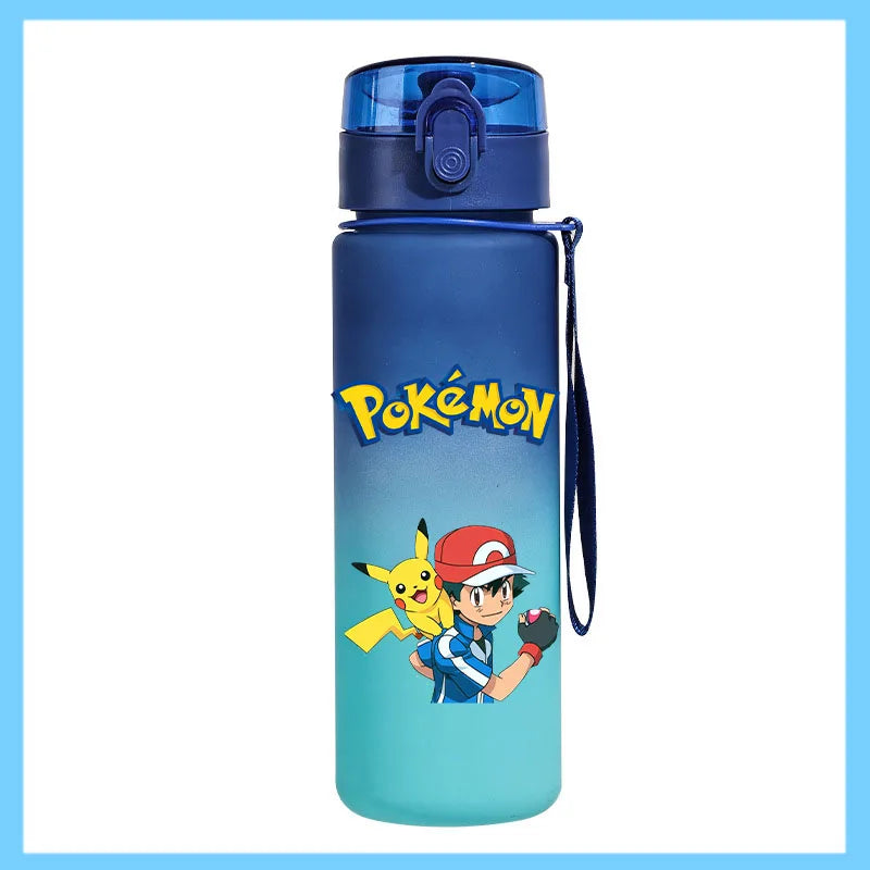 Pokémon 650ml Sports Water Bottle – Pikachu & Eevee Direct Drink Anti-Drip Cup