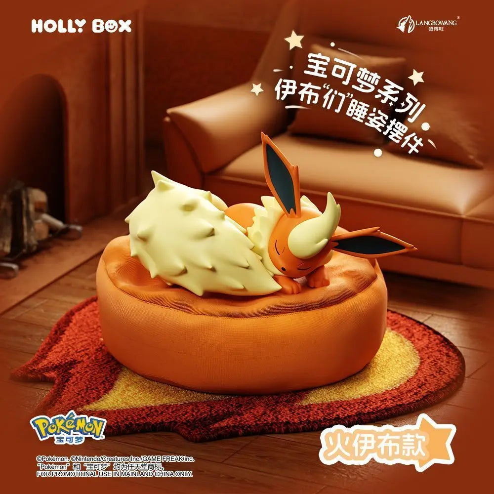 Pokémon Eevee Sleeping Pose Blind Box Figure – Cute Anime Collectible Lucky Charm Toy