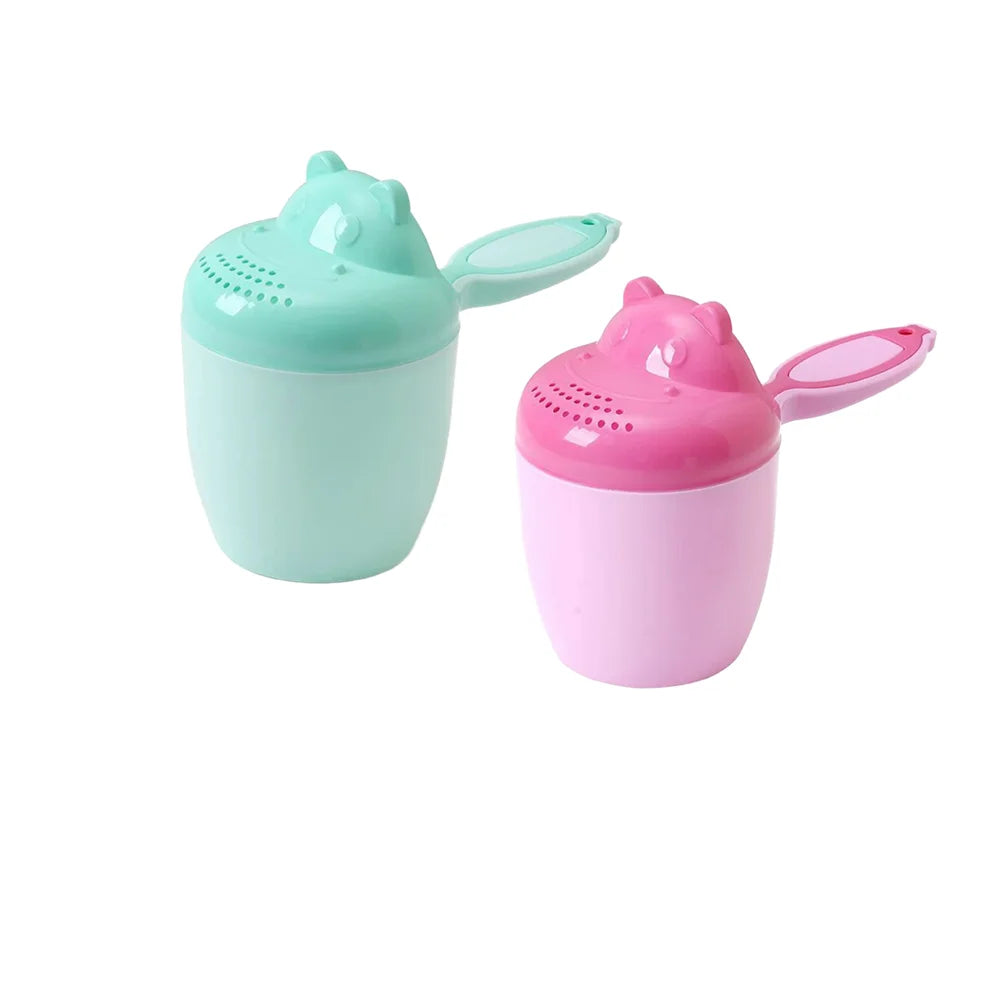 Vaso de enjuague para champú de bebé – Cucharón de agua de baño de oso de dibujos animados para bebés y niños pequeños
