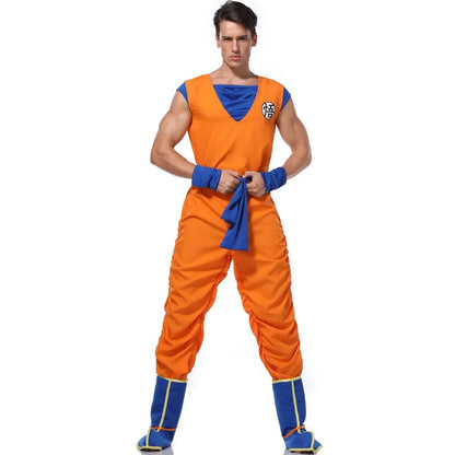 Orange Superhero Cosplay Costume for Adults – Anime Halloween Roleplay Masquerade Outfit