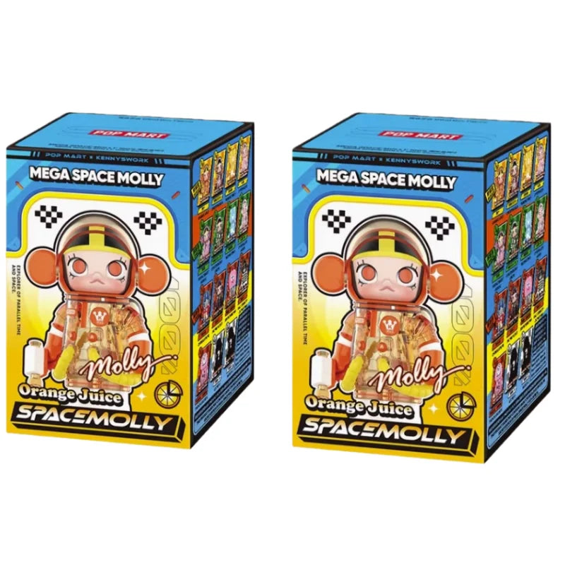 POP MART MEGA Space Molly 100% – Série 4e anniversaire – Boîte Mystère Figurines de Collection