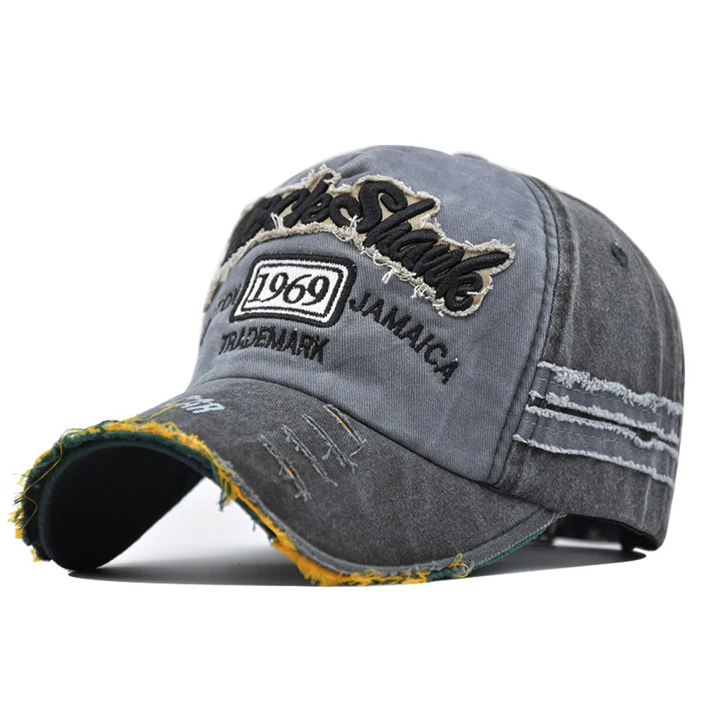 Washed Cotton 1969 Embroidered Baseball Cap – Vintage Unisex Snapback Hat for Women, Men & Teens, Casual Hip-Hop Dad Cap