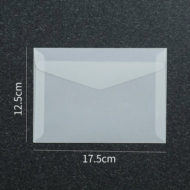 Lot de 50 enveloppes vierges translucides pour invitations, cartes postales, cartes de mariage, courriers professionnels et cartes cadeaux