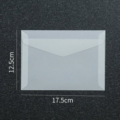 Lot de 50 enveloppes vierges translucides pour invitations, cartes postales, cartes de mariage, courriers professionnels et cartes cadeaux