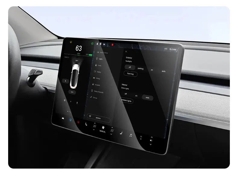Futhope Protector de Pantalla de Vidrio Templado de 16 Pulgadas para Tesla Model Y y Model YL Juniper (2017–2026) – Película Protectora de Pantalla Central HD con Herramienta de Instalación