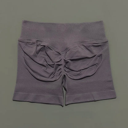Pantalones cortos de gimnasio sin costuras con efecto Scrunch Butt para mujer – Pantalones cortos de yoga de cintura alta para correr, entrenar, fitness y ropa deportiva