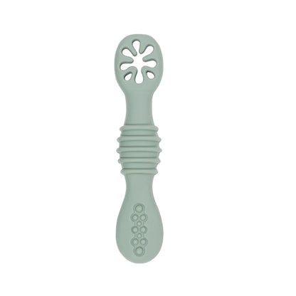 Lot de cuillères d'alimentation en silicone pour bébé – Cuillère douce à double embout pour purées, céréales de riz et sevrage autonome