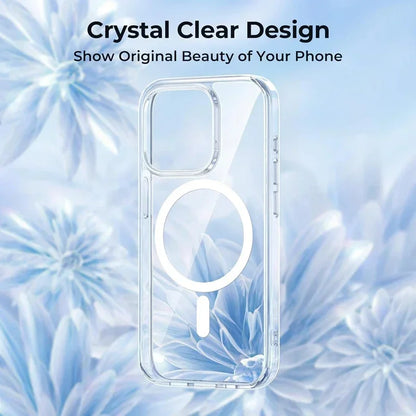 Funda magnética transparente para iPhone 17 Air, 16, 15, 14, 13, 12, 11 Pro Max, Mini, XS y XR – Cubierta protectora de silicona transparente compatible con MagSafe