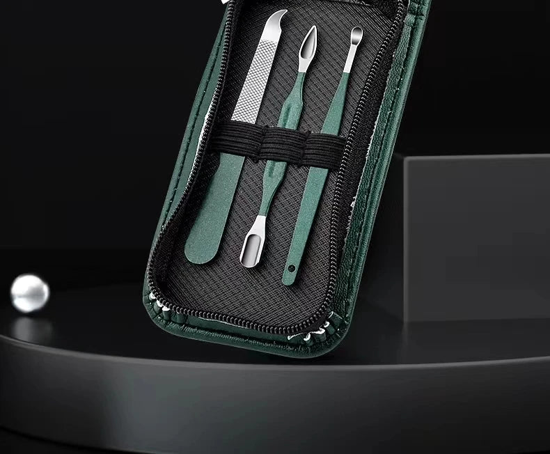6-Piece Stainless Steel Manicure & Pedicure Set – Portable Nail Clipper & Grooming Kit for Men & Women
