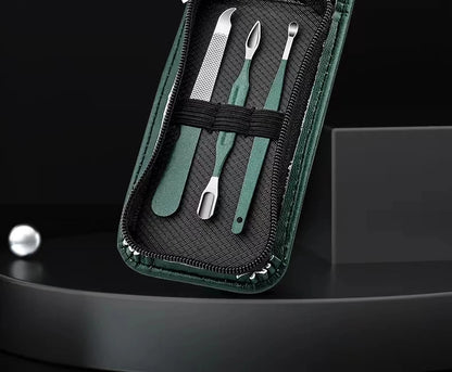 6-Piece Stainless Steel Manicure & Pedicure Set – Portable Nail Clipper & Grooming Kit for Men & Women