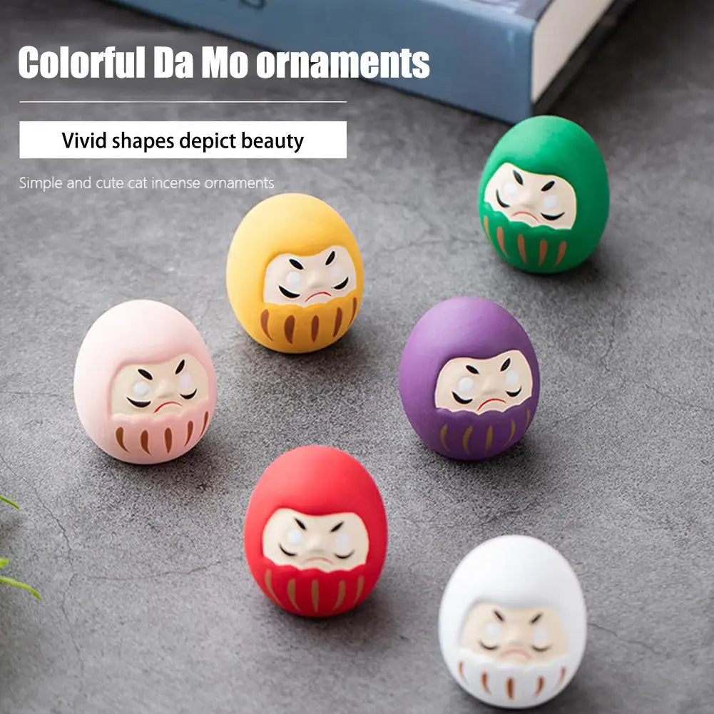 Japanese Daruma Doll Figurine – Traditional Ceramic Lucky Fortune Charm, Miniature Home Decor Ornament & Cultural Gift