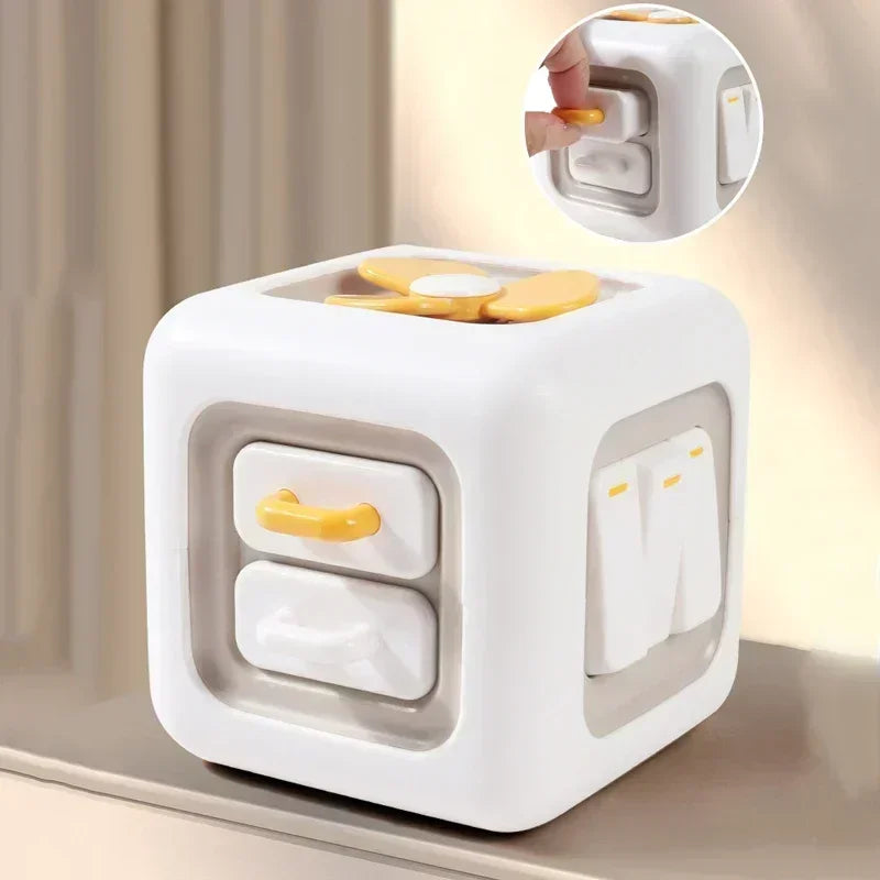 6-in-1 Montessori Busy Cube Sensory Activity Toy Fine Motor Skills Educational Toy for Toddlers
