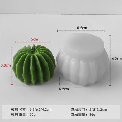 Molde de Silicona para Velas de Aromaterapia con Diseño de Cactus DIY – Molde de Plantas Suculentas para Velas Hechas a Mano de Cera de Soja, Manualidades de Resina, Adornos de Yeso y Proyectos DIY de Decoración del Hogar
