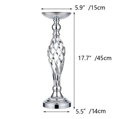 Gold Iron Candle Holder Vase – Twisted Path Table Centerpiece for Wedding Flowers, Home Decor, Wedding Props & Table Arrangements