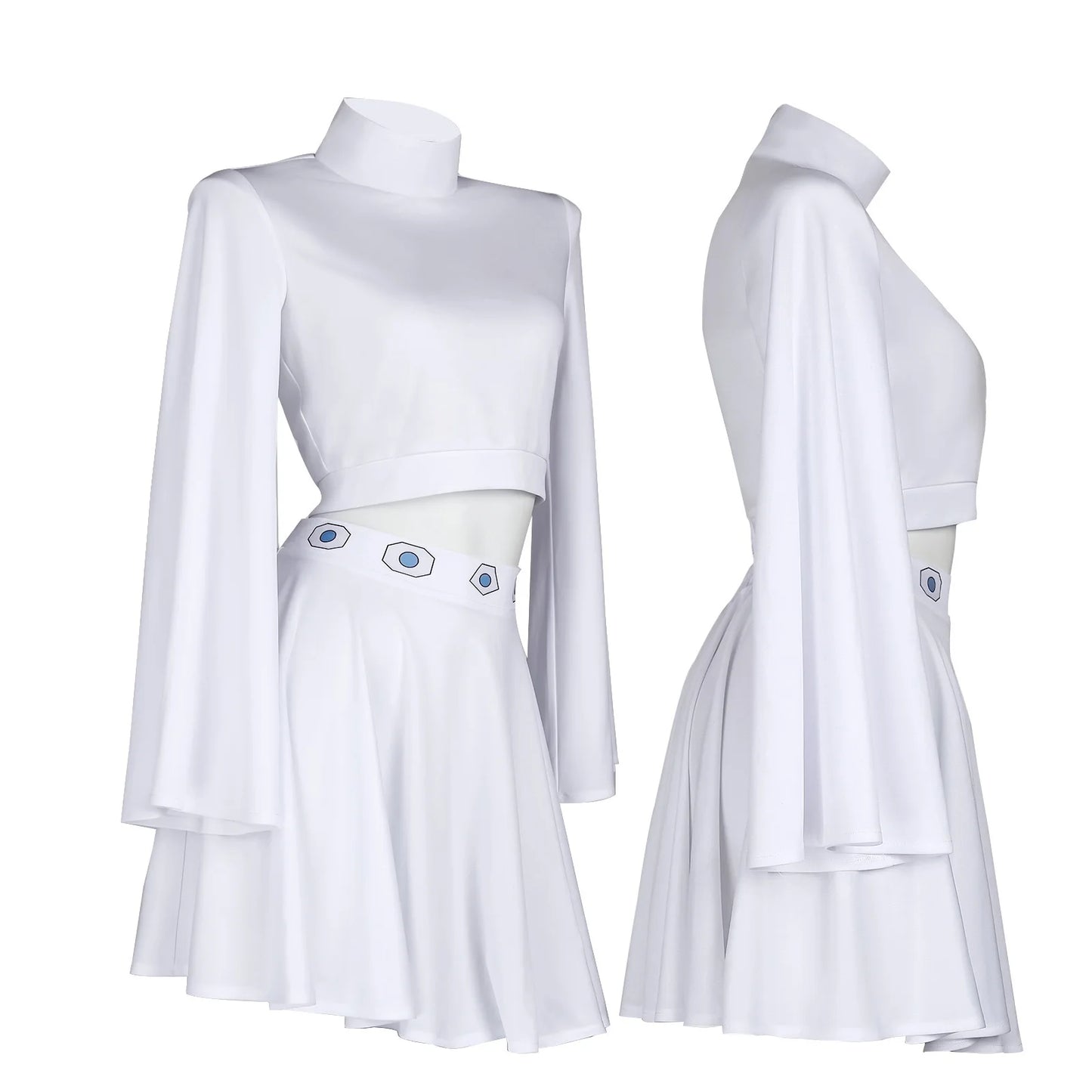 Leia Cosplay Costume – Fantasy Princess Dress for Women (Halloween/Carnival Party Outfit, Disguise Suit)
