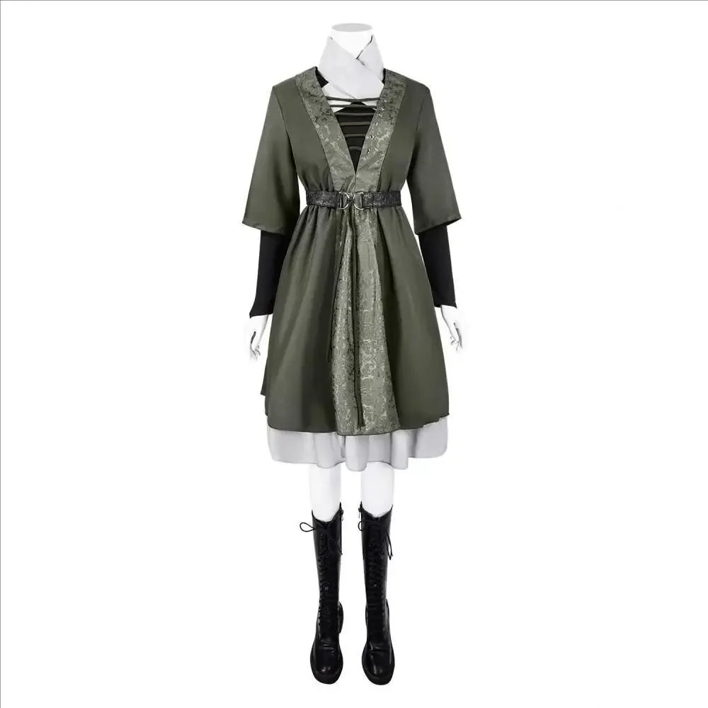 Halloween Party Women Cosplay Costume | Anime Game Style Hooded Cape Dress | Full Outfit Casual Party Wear