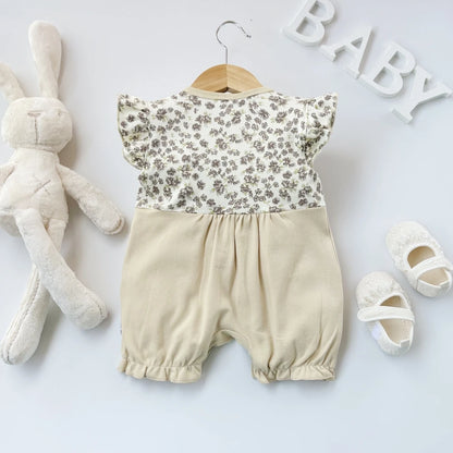 Pelele de verano para bebé recién nacido – Body de manga corta de algodón suave con estampado de dibujos animados para bebés y niñas (3-18 meses)