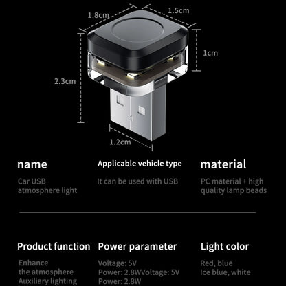Universal USB LED Car Interior Ambient Light – Plug & Play Mood Lamp for Reading & Interior Décor