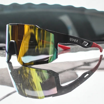 Aero Cycling Sunglasses – Men's & Women's Sports Eyewear for Road Biking, Mountain Bike Racing & Outdoor Cycling, Protective Case Included